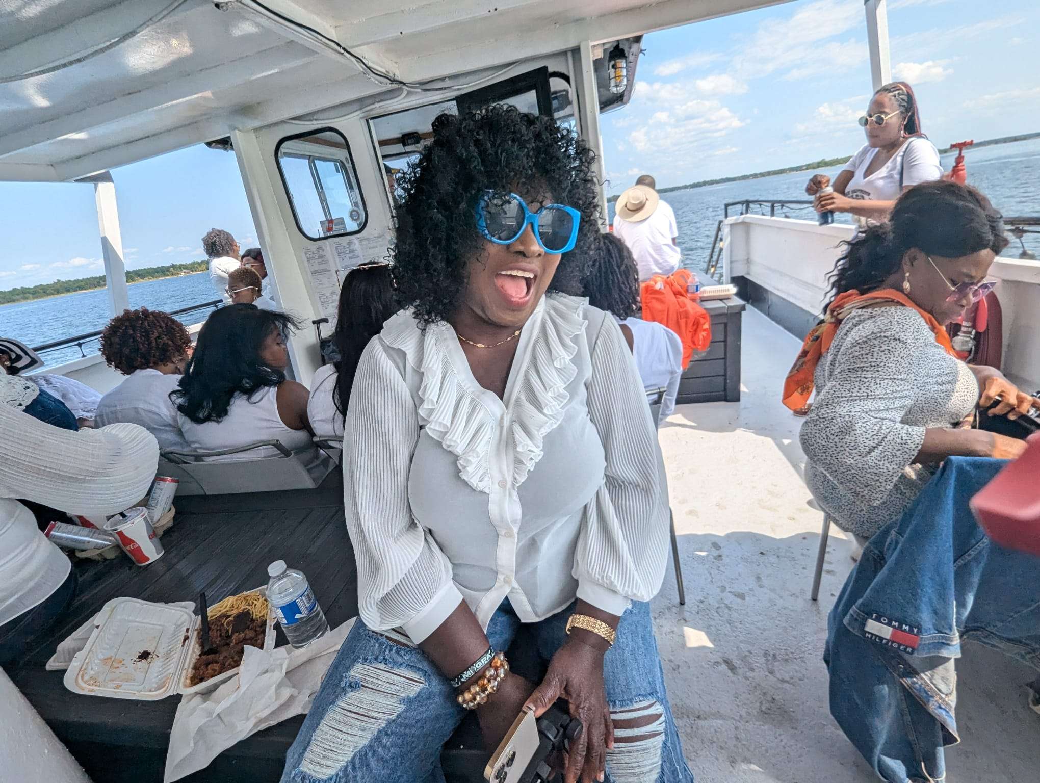 Womens Engagement Boat Outing Dancing